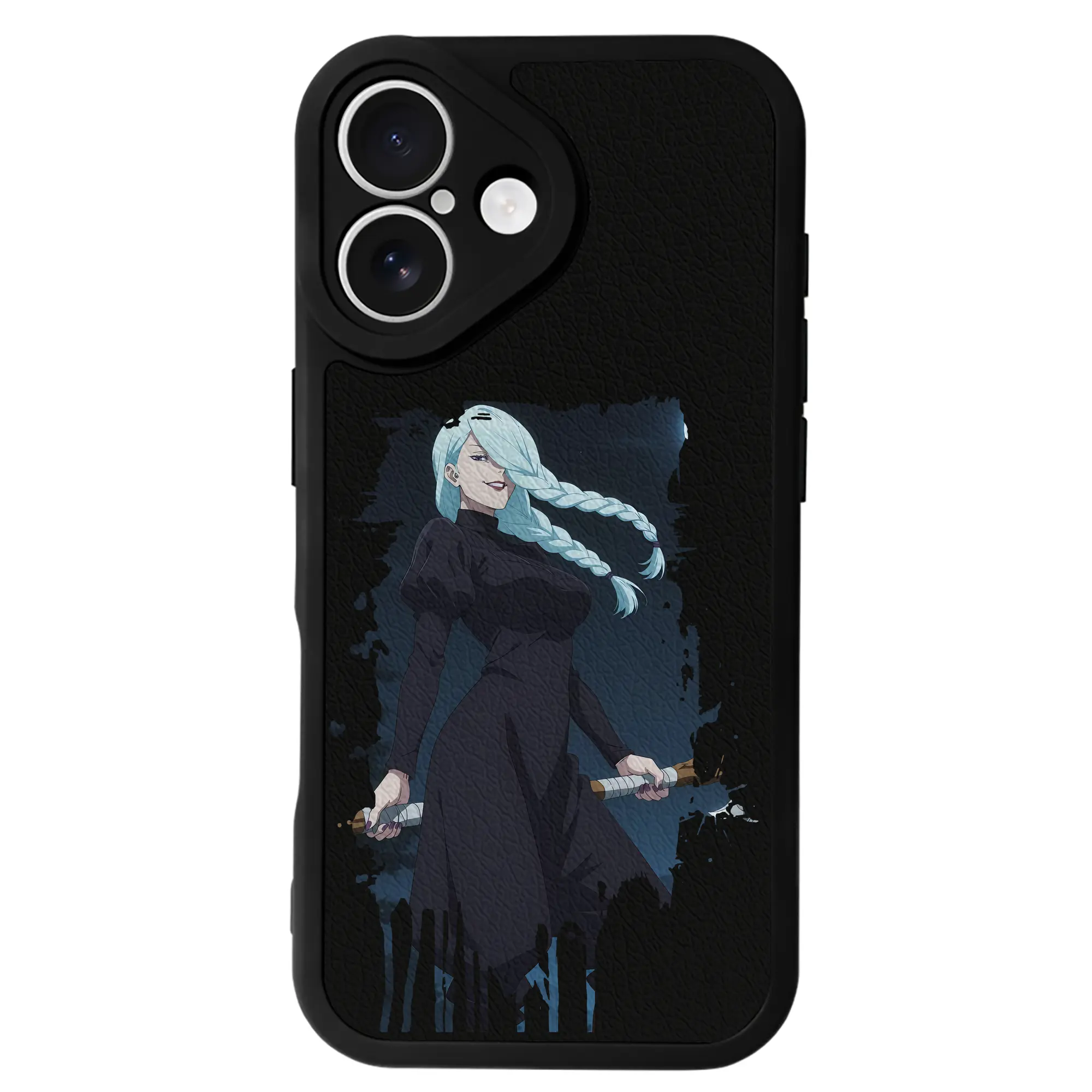 呪術廻戦 グッズ,冥冥 - IPhone 16シリーズ対応 ・ シリコンスマホケース ・ レザー調 ・ 高精度フィット ・ 耐衝撃 ・ ワイヤレス充電対応 ・ 精密カット